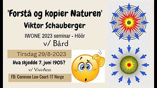 2023-08-29 Viktor Schauberger Forstå og kopier naturen v/Bård