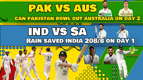 🔴LIVE | CAN PAKISTAN BOWL OUT AUSTRALIA ON DAY TWO | RAIN SAVED INDIA 208/8 ON DAY ONE