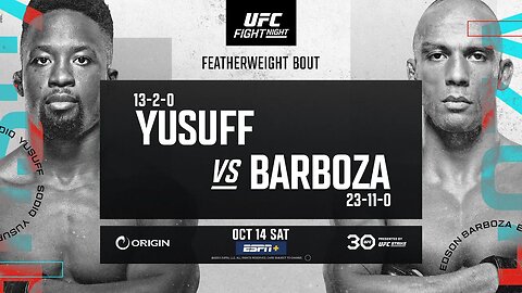 UFC Vegas 81: Yusuff vs Barboza - October 14 | Fight Promo