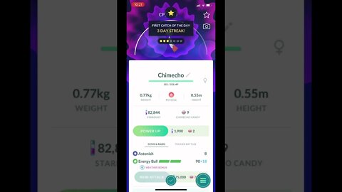 Pokémon Go- Catching Chimecho Gameplay