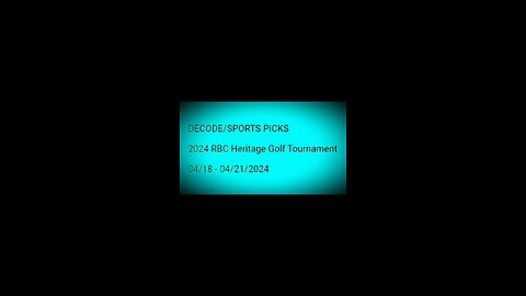 DECODE/SPORTS PICKS PGA RBC HERITAGE TOURNAMENT