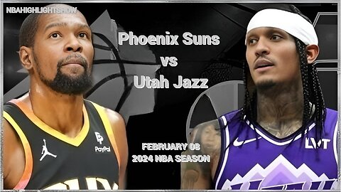 Phoenix Suns vs Utah Jazz Full Game Highlights | Feb 8 | 2024 NBA Season