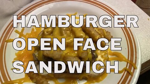 Hamburger Open Face Horseshoe Sandwich