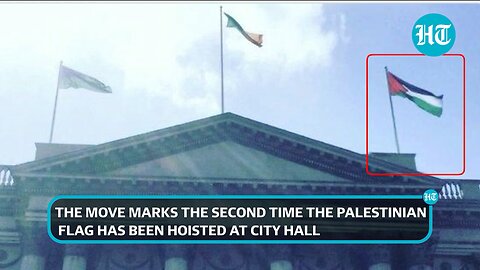 Bold Anti-Israel Move By Europe Nation: Palestine Flag Hoisted At Ireland Capital Dublin's City Hall