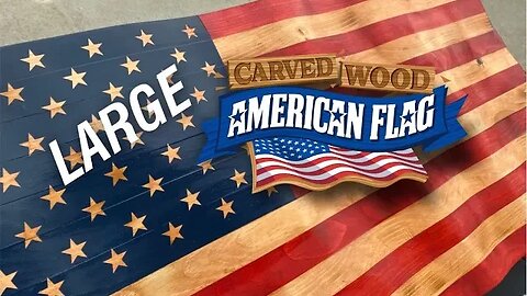 DIY Large Carved Wood American Flag from 2x4s | Outdoor Display