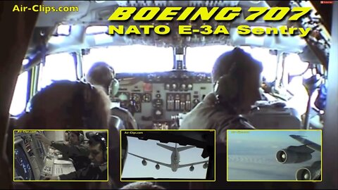 Boeing 707 E-3A NATO full mission, air refueling & interior views! [AirClips full flight series]