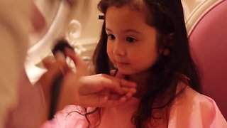 Little girl becomes a princess at Disneyland