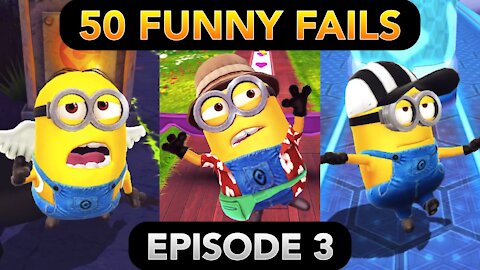 Minion Rush 50 FUNNY FAILS (Episode 3) | Minion Park, Halloween Volcano, Anti-Villain League