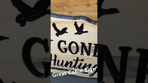 Our latest video is making a cool cabin / man cave sign. #cabininthewoods #freehand #wildlife