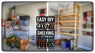 Garage Makeover Part 1 - DIY 2 x 4 Garage Shelf