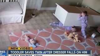 2-year-old boy saves twin brother from fallen dresser