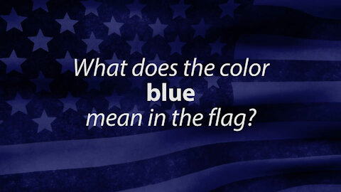 What is the truth about blue in the flag?