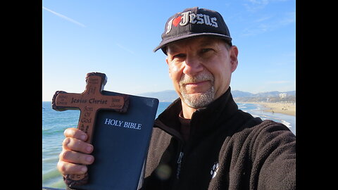 Brother in Christ-David G. is preaching the gospel on the Santa Monica Pier-1-13-2024
