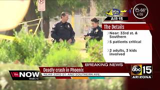 Deadly crash being investigated in Phoenix