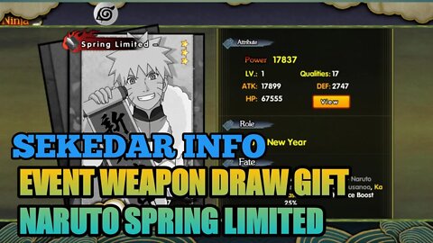 Event Weapon Draw Gift Naruto Spring Limited Heroes Assembled Reborn