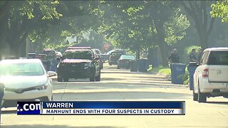 Warren manhunt ends with 4 suspects in custody