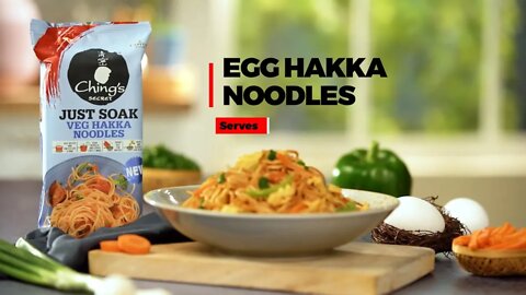 Egg Hakka Noodles Recipe | Ching's Just Soak Veg Hakka Noodles | Desi Chinese Recipe |Kitchen savour