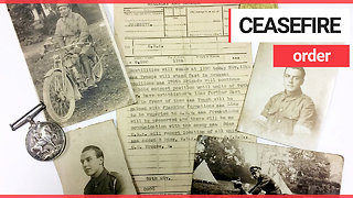 Typed letter announcing the First World War ceasefire has been discovered