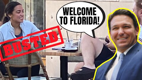 AOC Caught Maskless In Florida While New York Has Record COVID Cases | Ron DeSantis Is LAUGHING