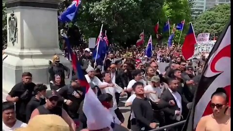 NEW ZEALAND - Huge And Angry Protest Haka Outside Parliament In Wellington