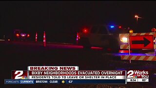 bixby neighborhoods evacuate overnight