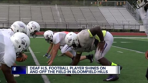 Deaf High School football player shines on and off the field