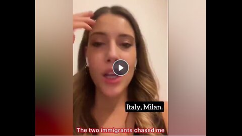 Meanwhile in Italy, Italian girls are being terrorized & chased by gangs of brown arabs. She was only saved after a taxi driver swerved over and told her to get in.