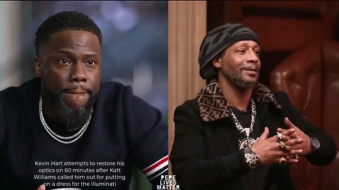 Kevin Hart tried to restore himself on 60 Mins after Katt pointed out his dress for the illuminati.