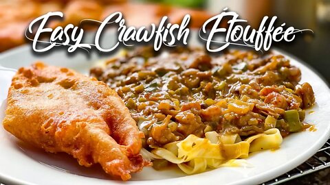 Easy Crawfish Étouffée with Crispy Beer Battered Catfish | Homemade Pasta