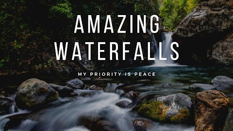 Amazing Waterfalls with Ambient Music | Nature | Relaxation |Sleep