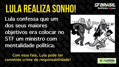 Lula, deixa claro que sua intenção com Flávio Dino no STF, é interferir no livre exercício da corte!