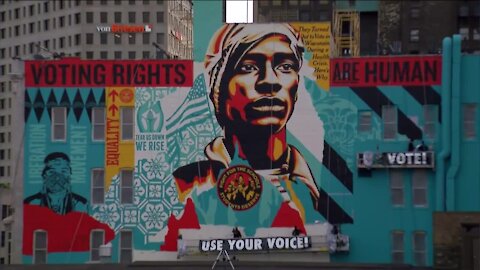 New Shepard Fairey mural in Milwaukee