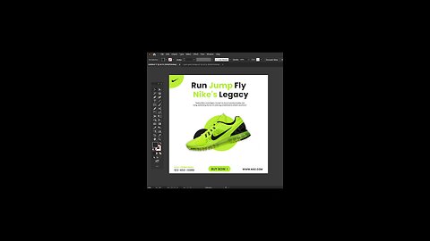 #Nike company के #Shoes की branding के लिए #Adobe illustrator में template & post kese बनाए |