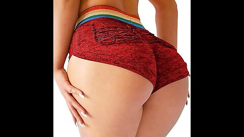 Yoga Shorts Booty Butt Lifting Scrunch Shorts High Waisted Workout Gym Active Hot Pants