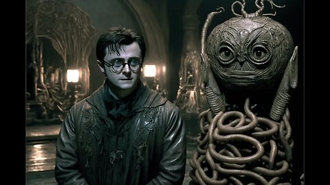 Harry Potter in the style of H.R. Giger (AI Generated)