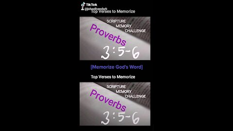 Top Verses To Memorize, Proverbs 3:5-6