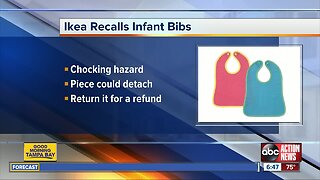 IKEA recalls infant bibs worldwide for possible choking hazards