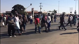 WATCH: Hammanskraal residents march to cop station to demand action against criminals (QsE)