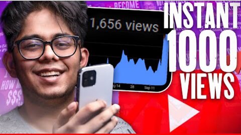 GET 1000 VIEW INSTANTLY ON YOUTUBE|| GUARANTEED||FREE 100% real views on YouTube.