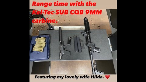 Kel-Tec SUB CQB 9MM GLK19 Range Time, shooting only.