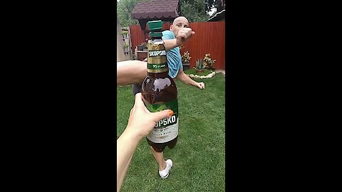 Slow Motion Bottle Cap Challenge Ends In Success