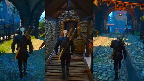 THE WITCHER 3 Ambience - Novigrad Relaxing Gameplay - Walking and Exploring The City - Meditative