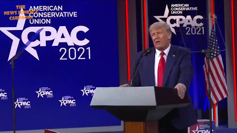 Banned on YouTube: Donald Trump speaks at the CPAC conference in Orlando, Florida