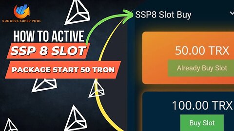 How to active SSP8 slot in Success Super Pool #SSP #tron
