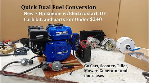 Easy & cheap, Convert & Run a DUROMAX XP7HPE gas engine on LPG Propane, dual fuel use