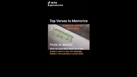 Top Verses To Memorize, Lamentations 3:22-23