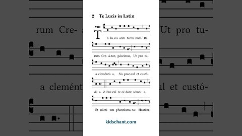 Te lucis : hymn for Compline