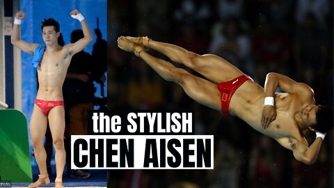 When Olympic Medallist Chen Aisen tries "DOUBLE DIVING" with a style!