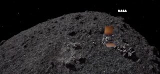 Osiris-Rex collects a sample of of asteroid