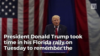 Trump Sings Melania’s Praises With Affectionate Speech At Tampa Rally